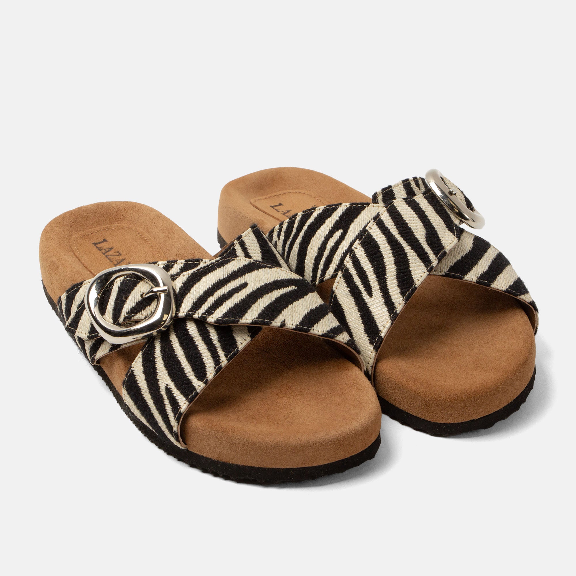 lazamani-kaja-damen-pantoletten-zebra image 2