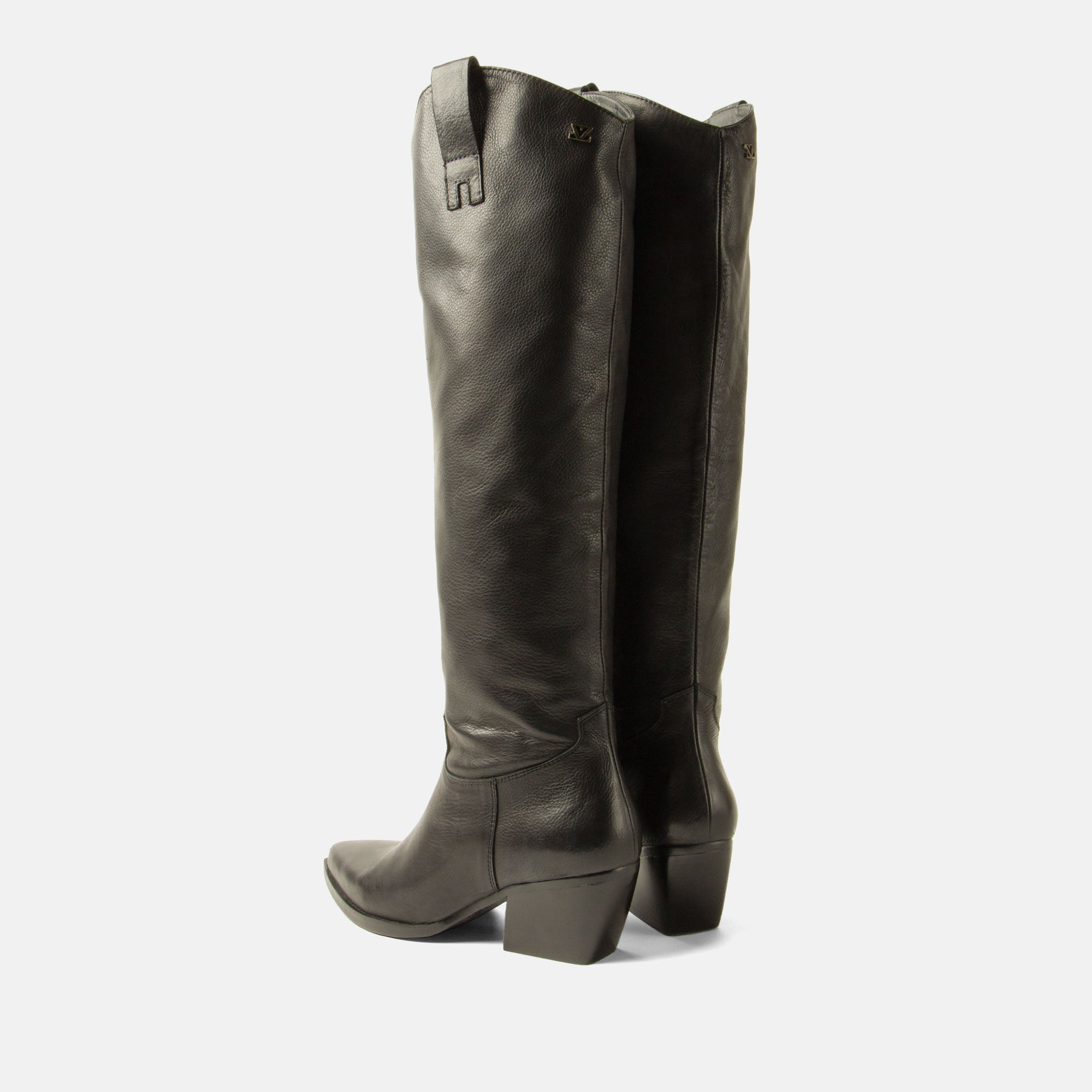lazamani-adaline-damen-leder-stiefel-black-mit-blockabsatz image 4