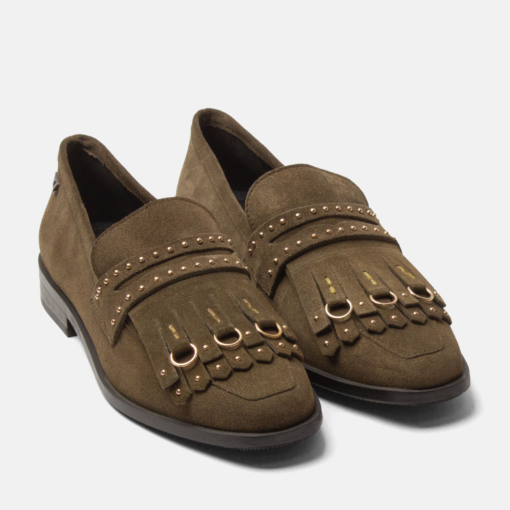 lazamani-suus-damen-wildleder-loafer-khaki image 2