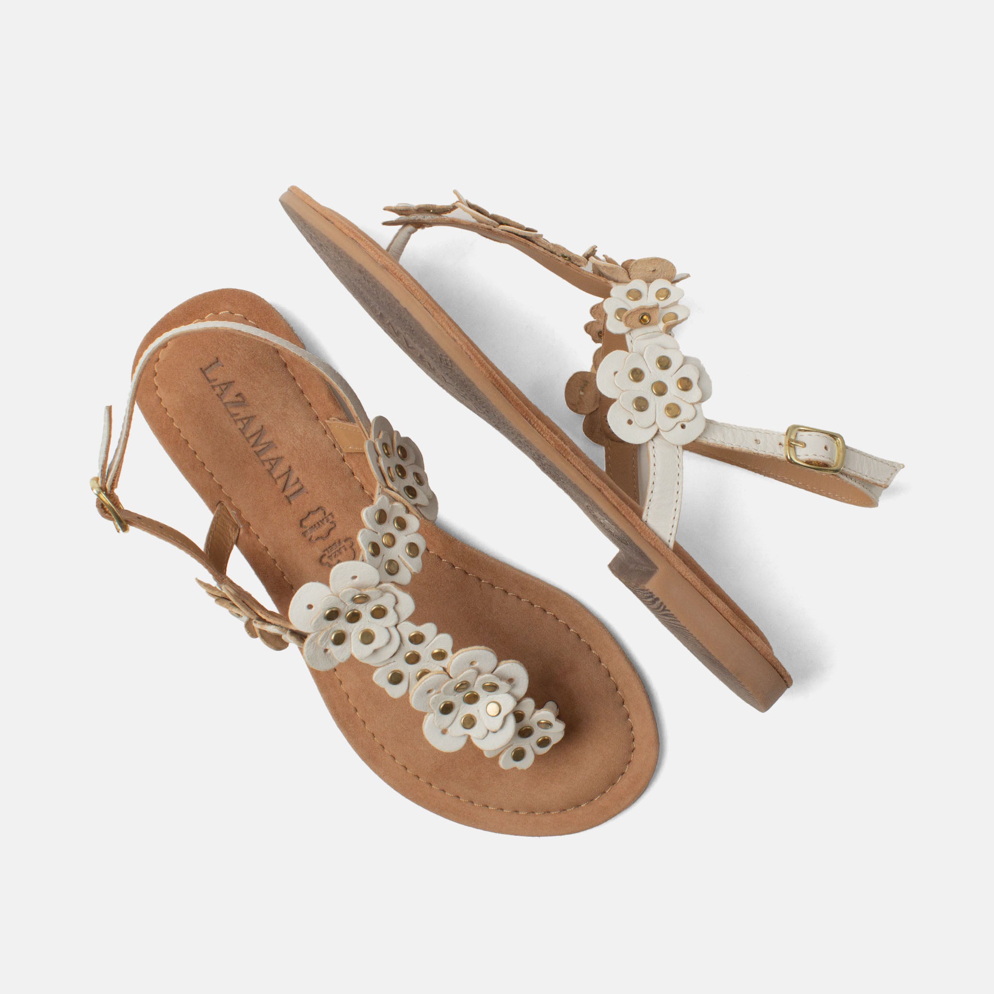 lazamani-pippa-damen-leder-sandalen-wei image 4
