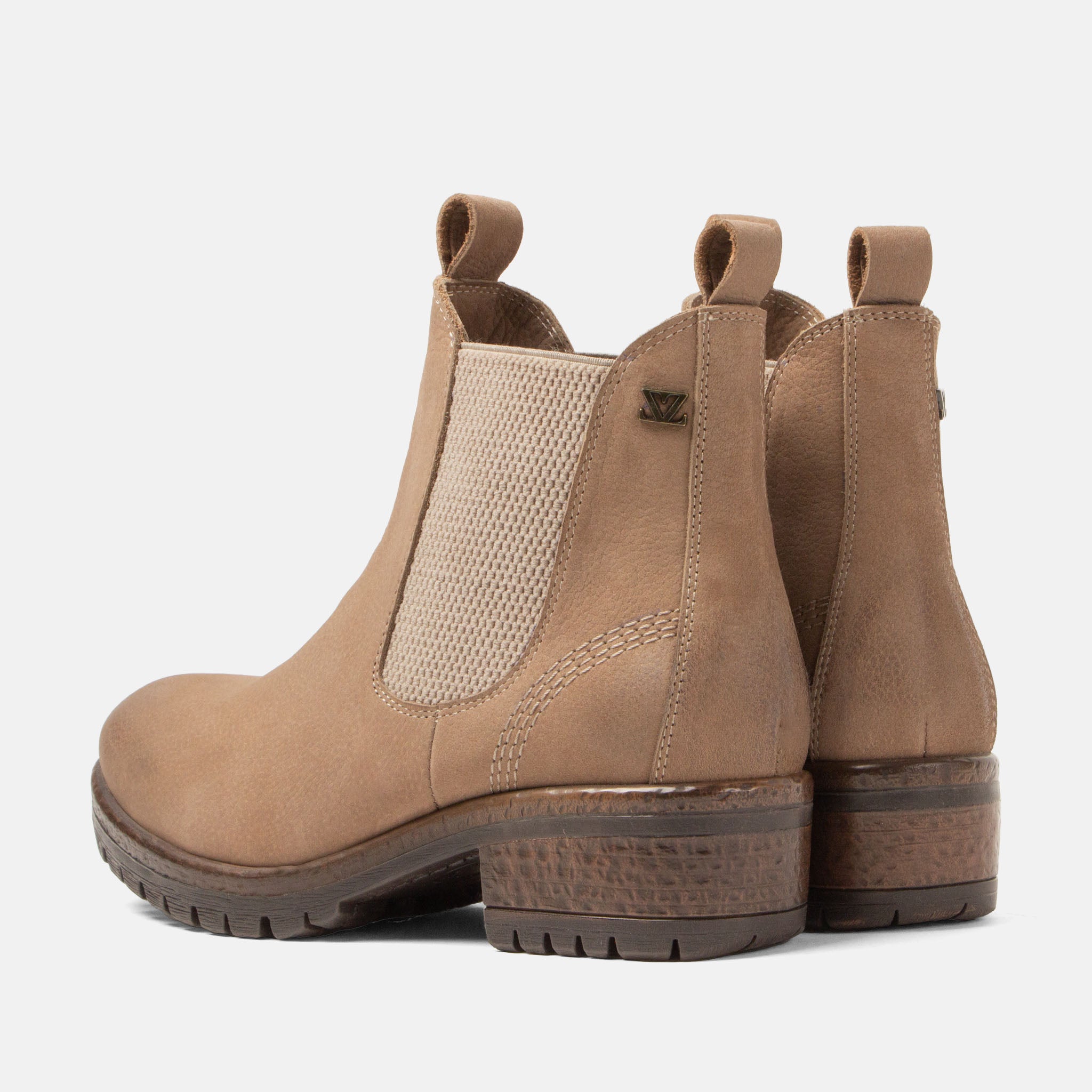 lazamani-lia-damen-leder-chelsea-boots-taupe image 3