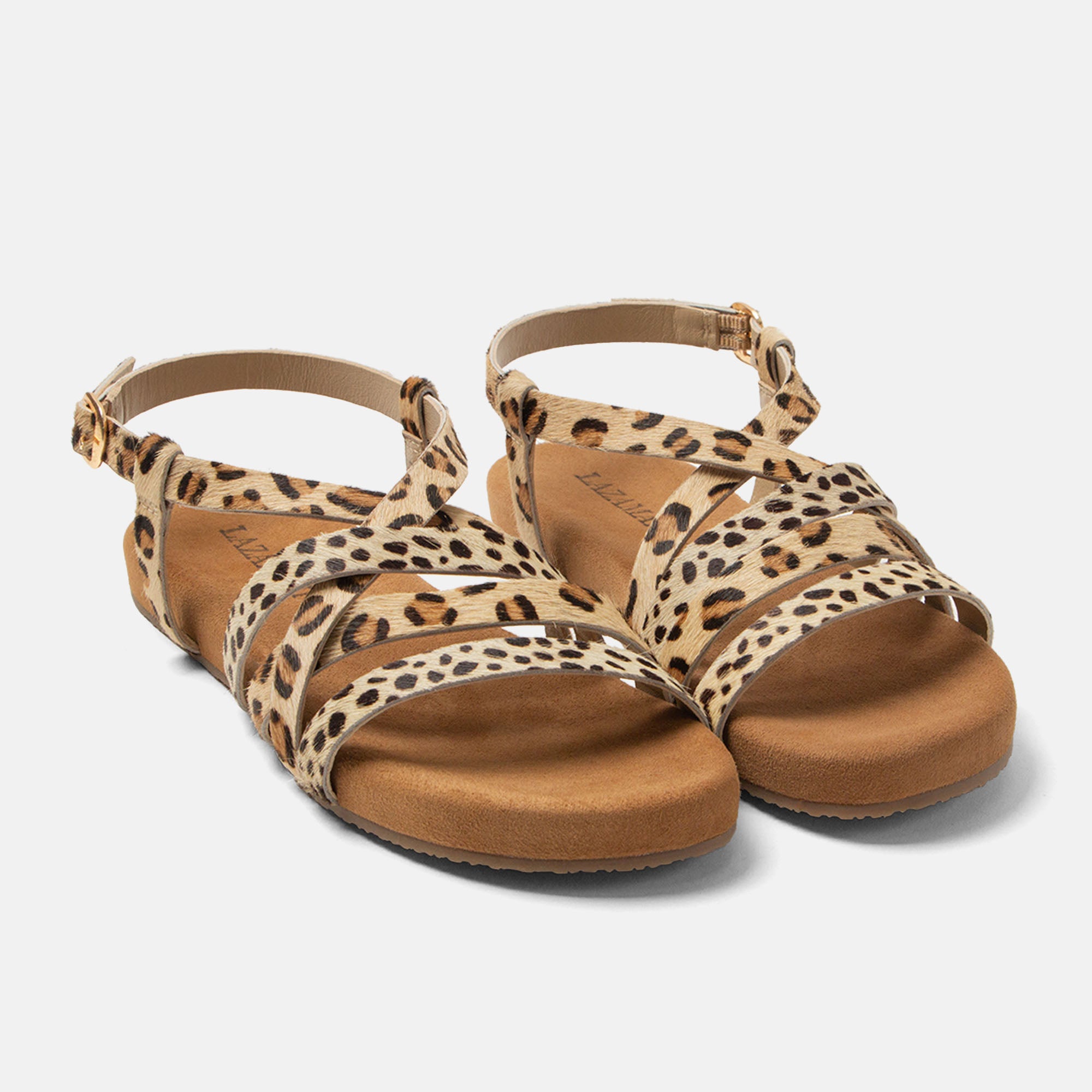 lazamani-lotta-damen-sandalen-leopard-flach image 3