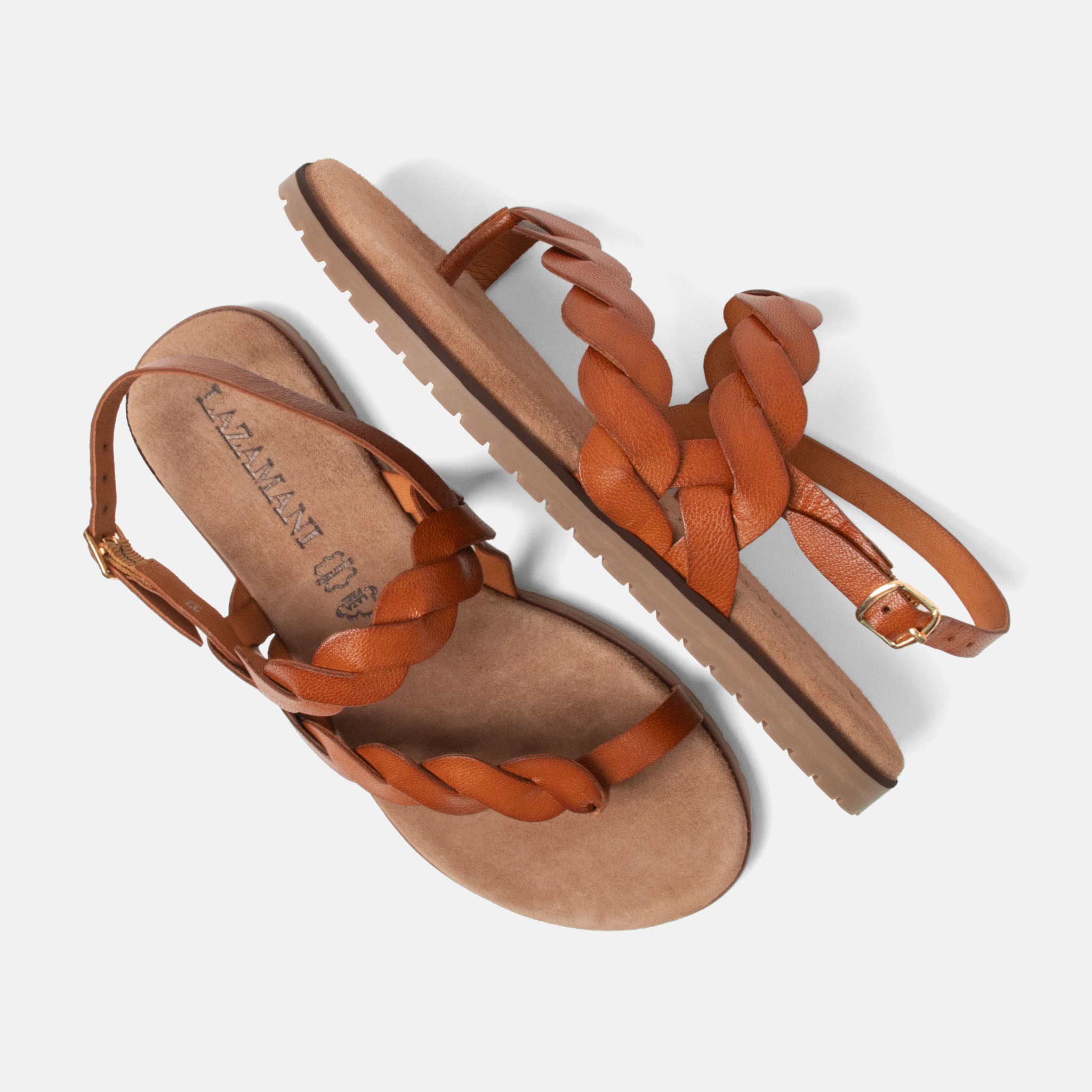 lazamani-nilda-damen-leder-sandalen-tan image 3