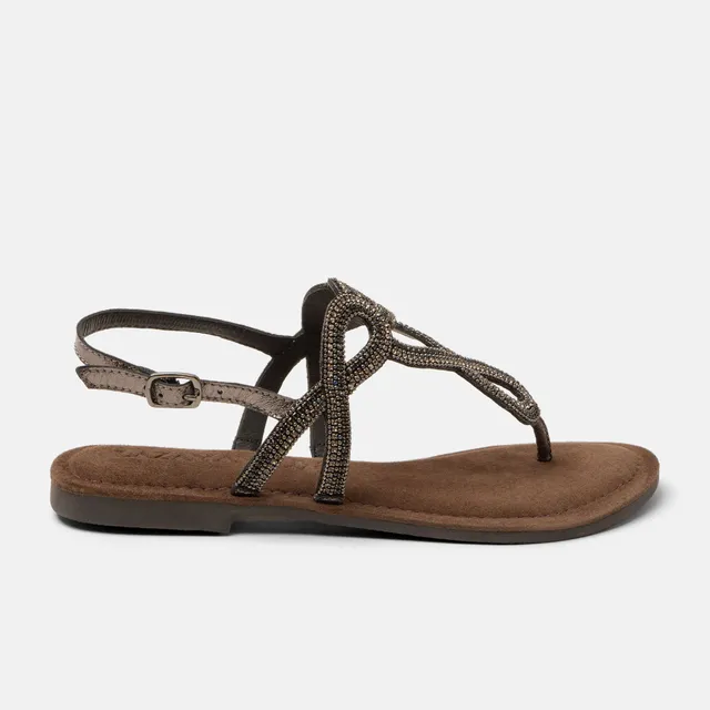 lazamani-luus-damen-leder-sandalen-pewter image 1