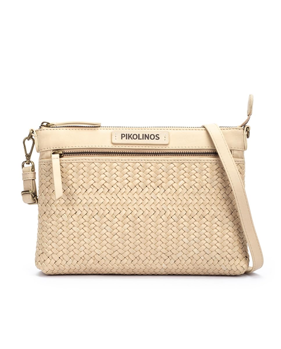 pikolinos-tote-baleares-stoff-leder-damen-beige image 1