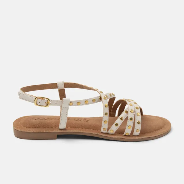 lazamani-tova-damen-leder-sandalen-white image 1