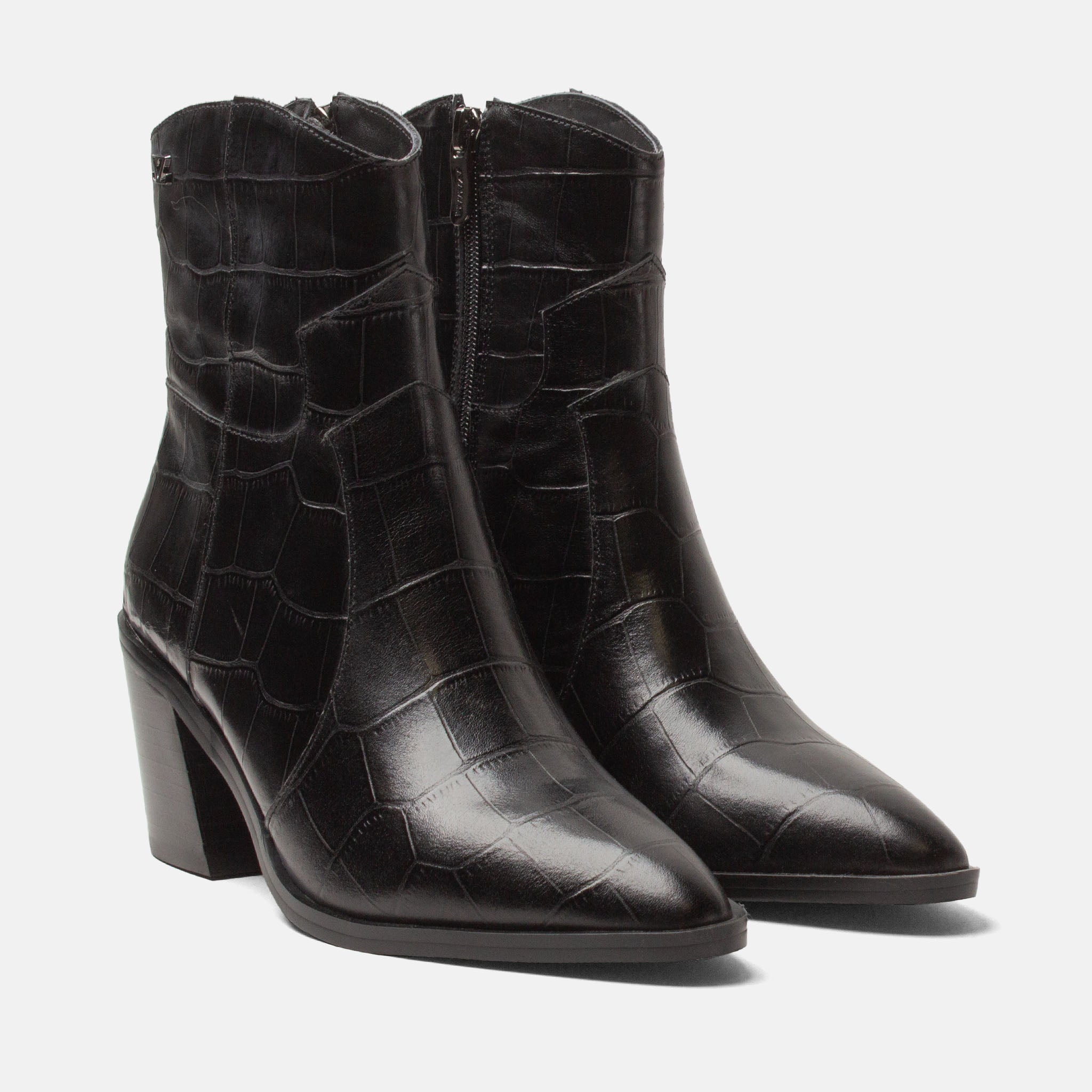 lazamani-ot-damen-leder-stiefeletten-black image 2