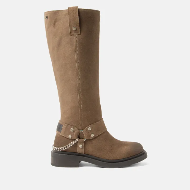 lazamani-leslie-damen-wildleder-stiefel-taupe image 1