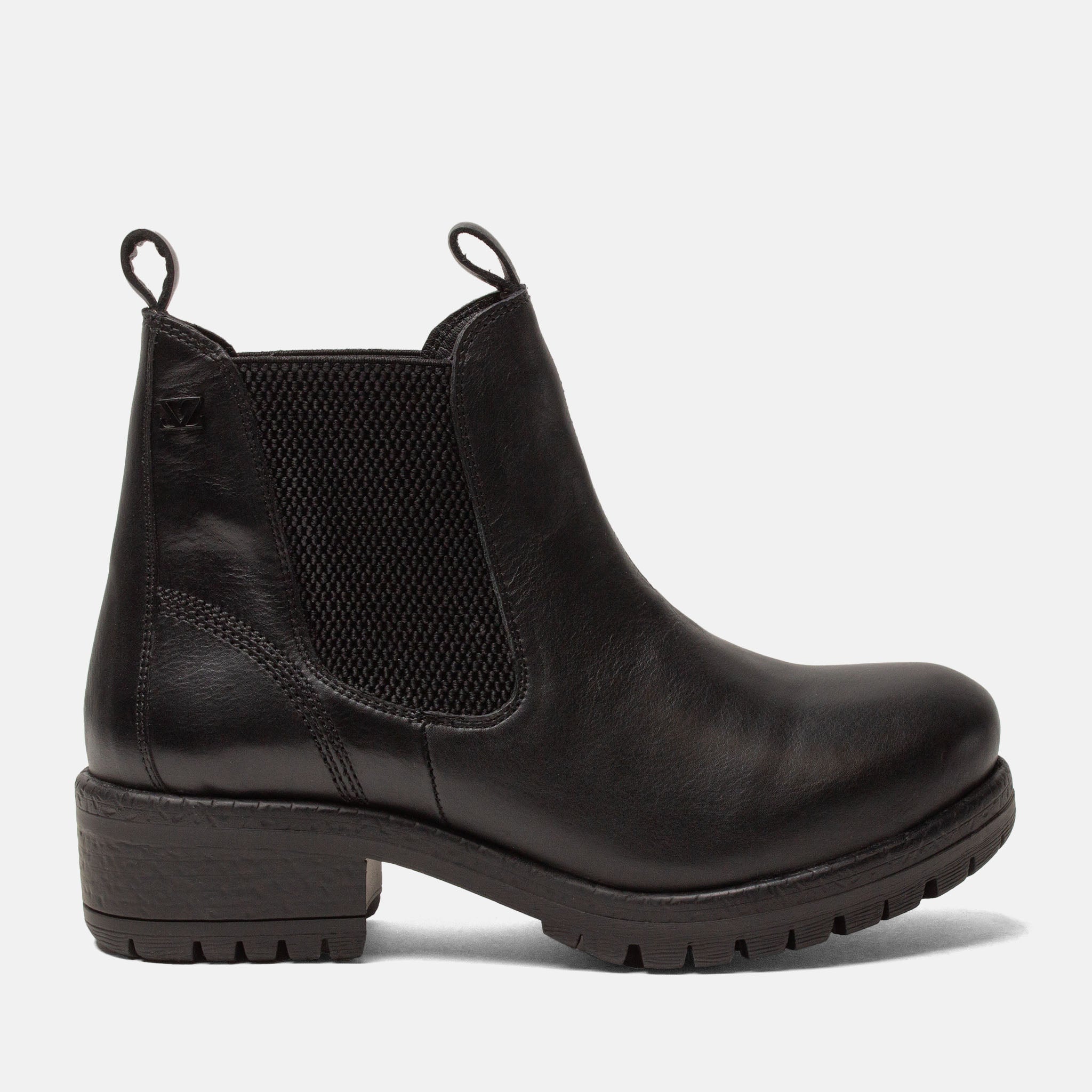 lazamani-lia-damen-leder-chelsea-boots-black-blockabsatz image 1