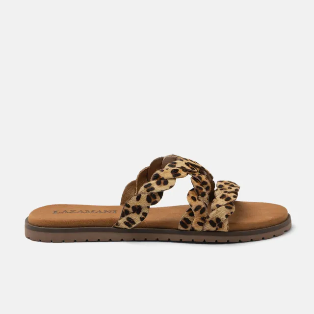 lazamani-edsi-damen-pantoletten-leopard image 1