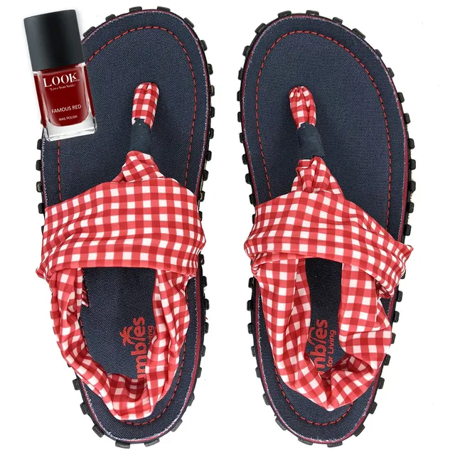 gumbies-slingback-picnic-set-famous-red-zehentrenner-damen image 1