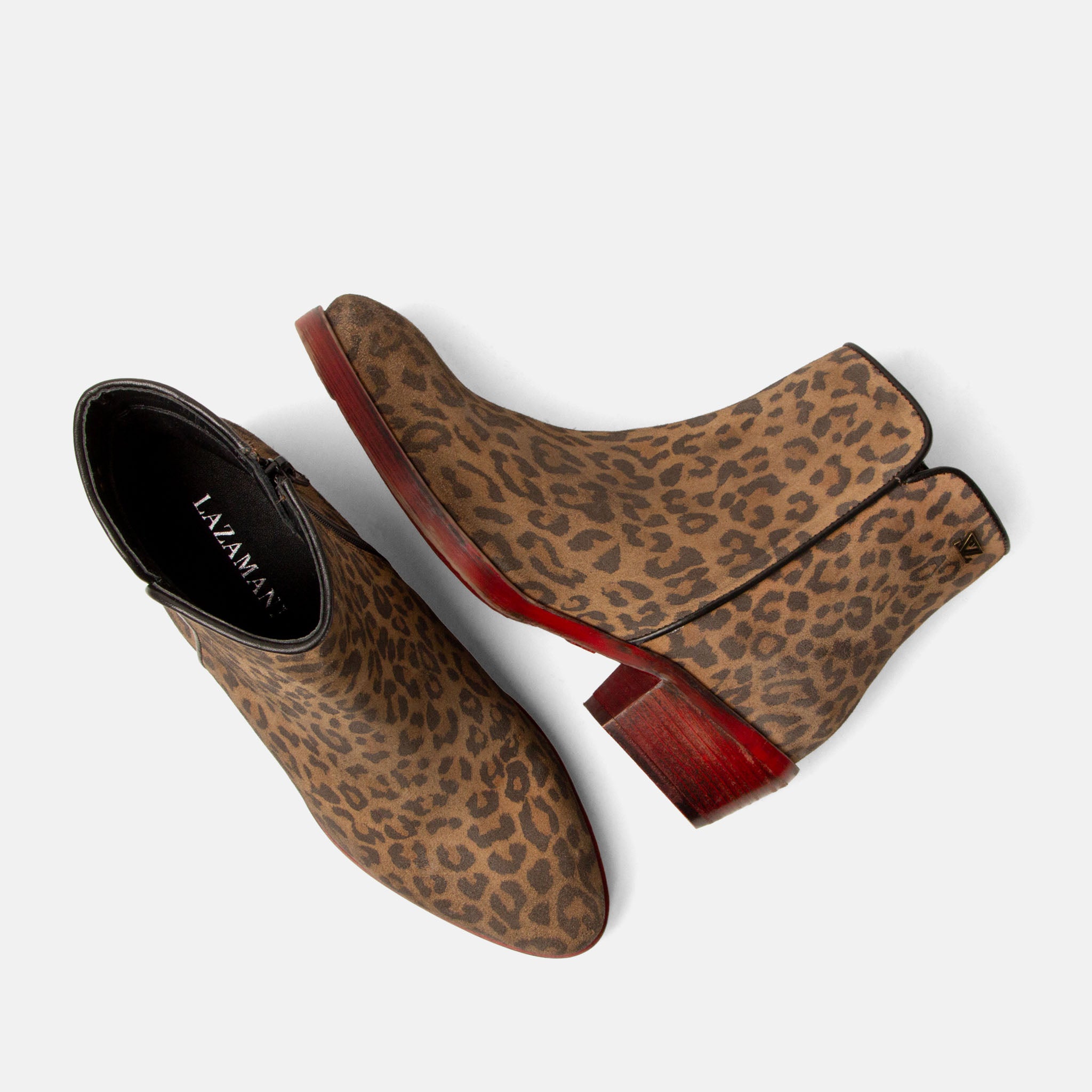 lazamani-sara-damen-wildleder-stiefeletten-tan-leo image 5
