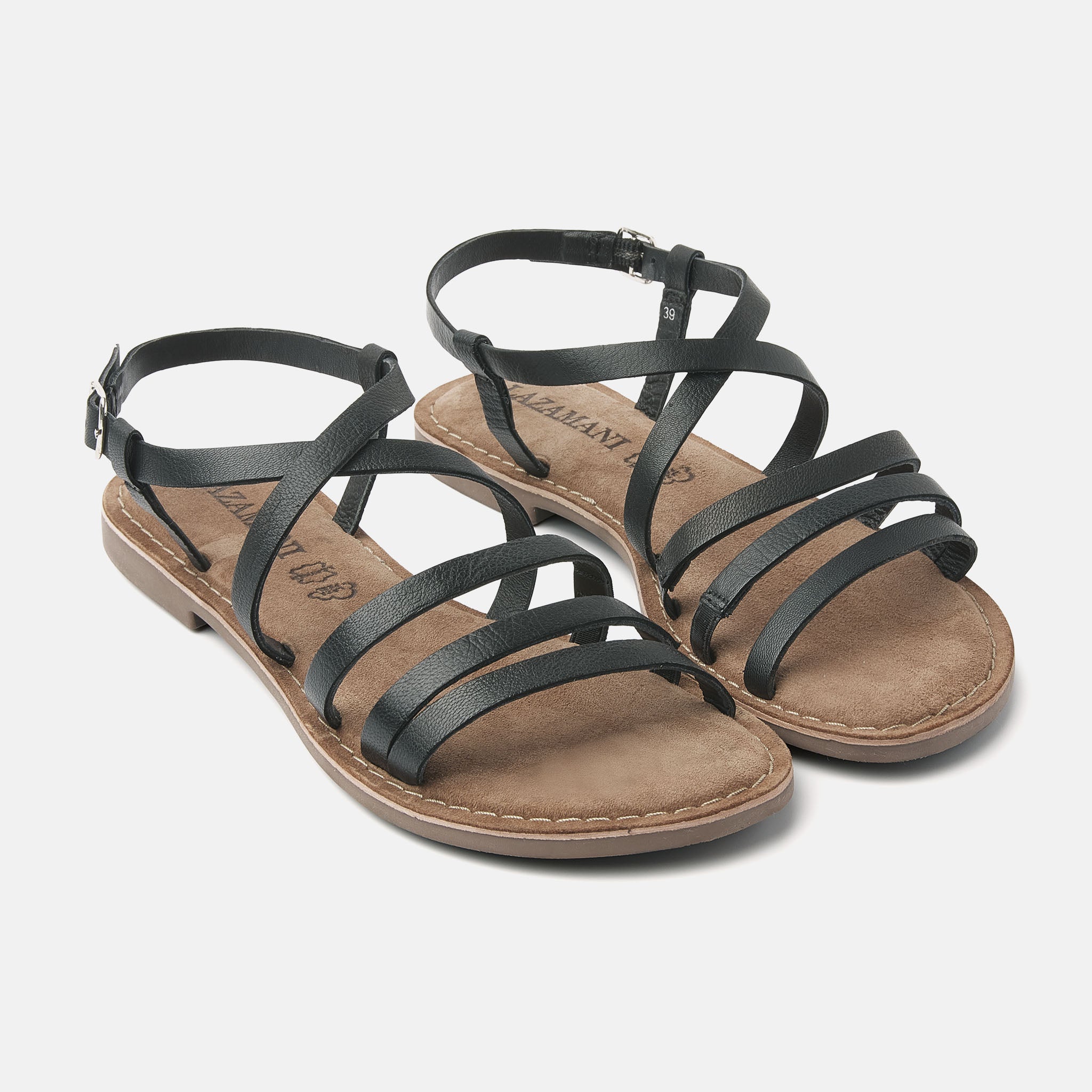 lazamani-lucy-damen-ledersandalen-black image 2