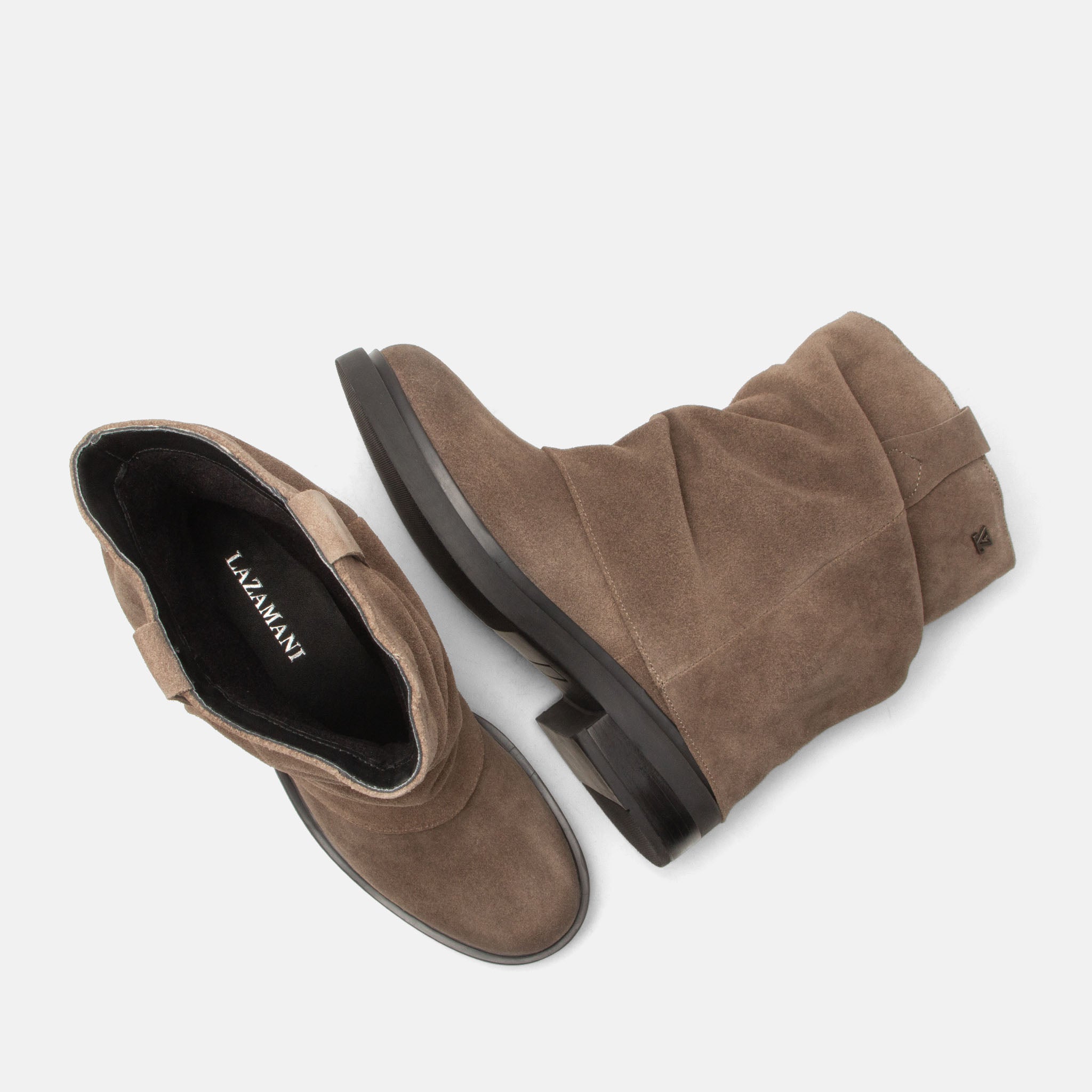 lazamani-tari-damen-wildleder-boots-taupe image 4