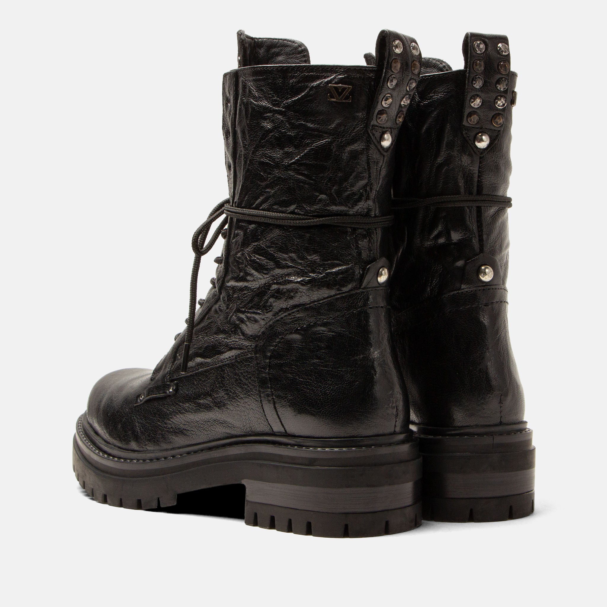 lazamani-lex-damen-leder-schn-rboots-black image 3