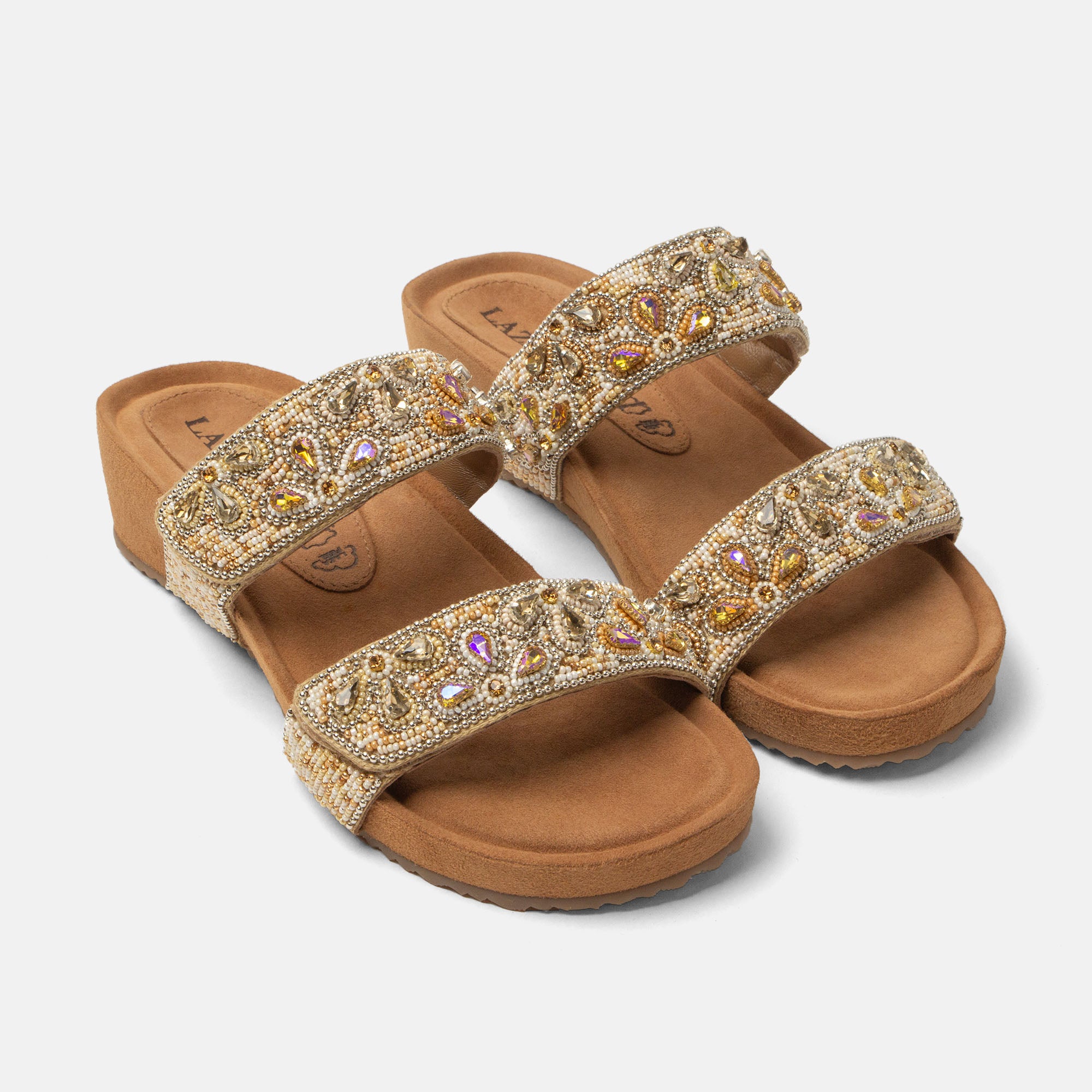 lazamani-bo-damen-pantoletten-beige image 2