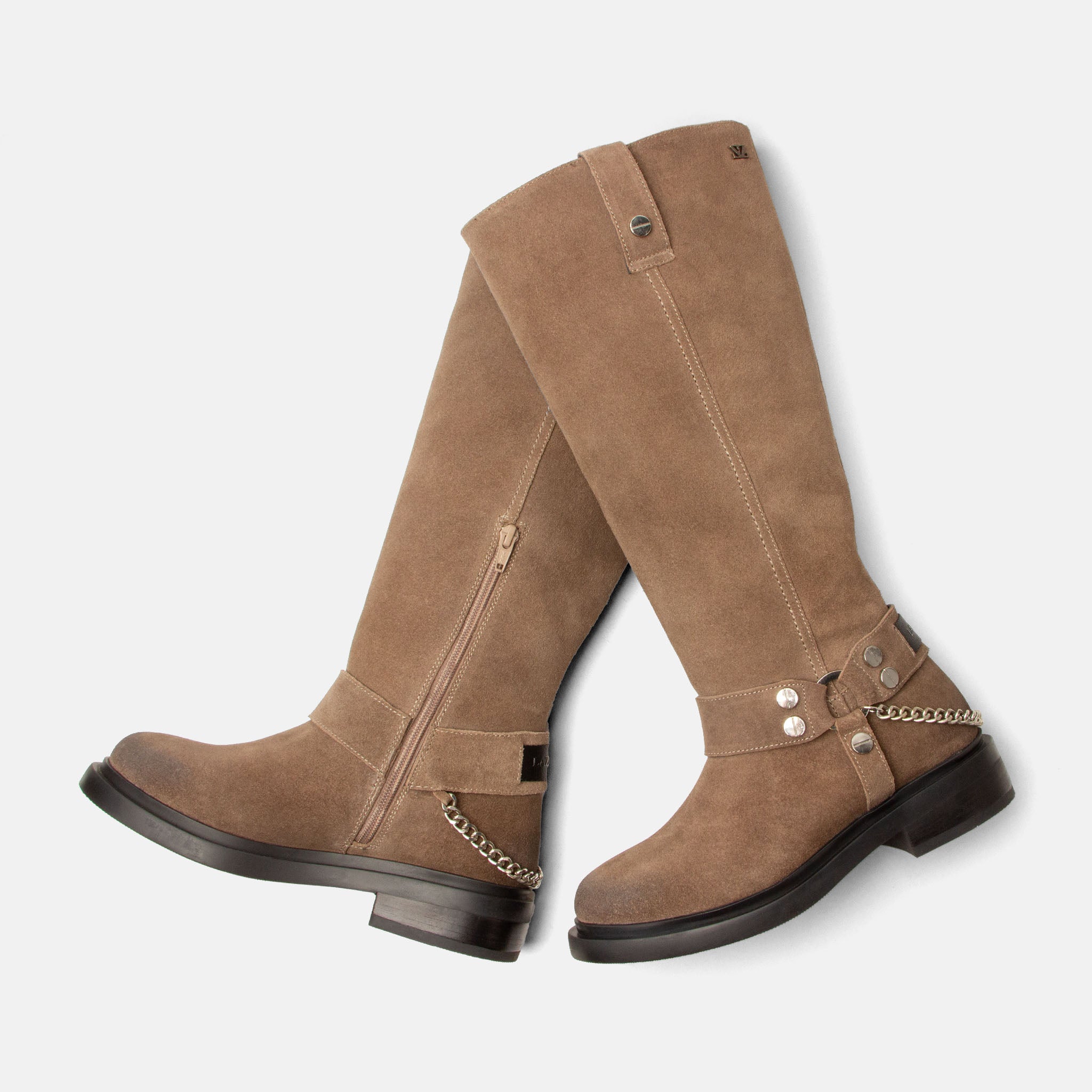 lazamani-leslie-damen-wildleder-stiefel-taupe image 4