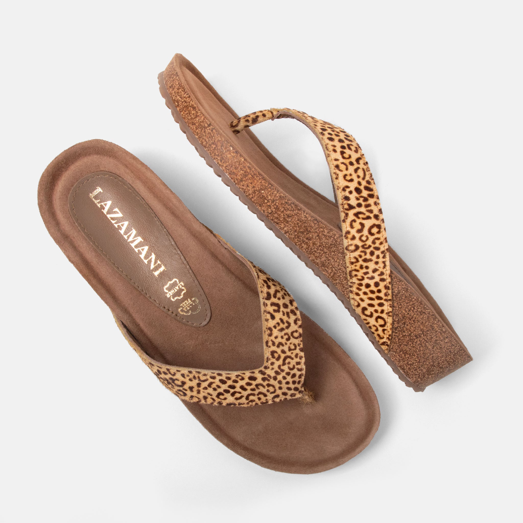lazamani-laura-damen-zehentrenner-leopard-keilabsatz image 4