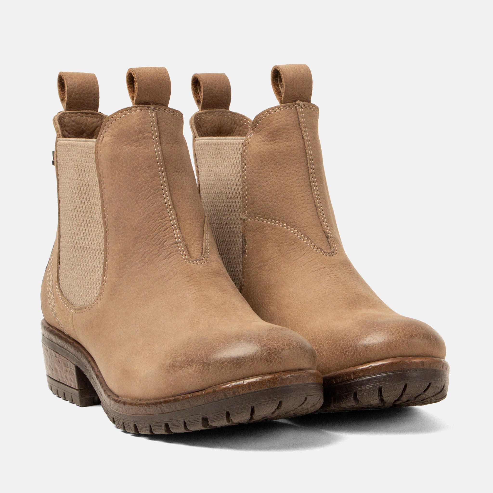 lazamani-lia-damen-leder-chelsea-boots-taupe image 2