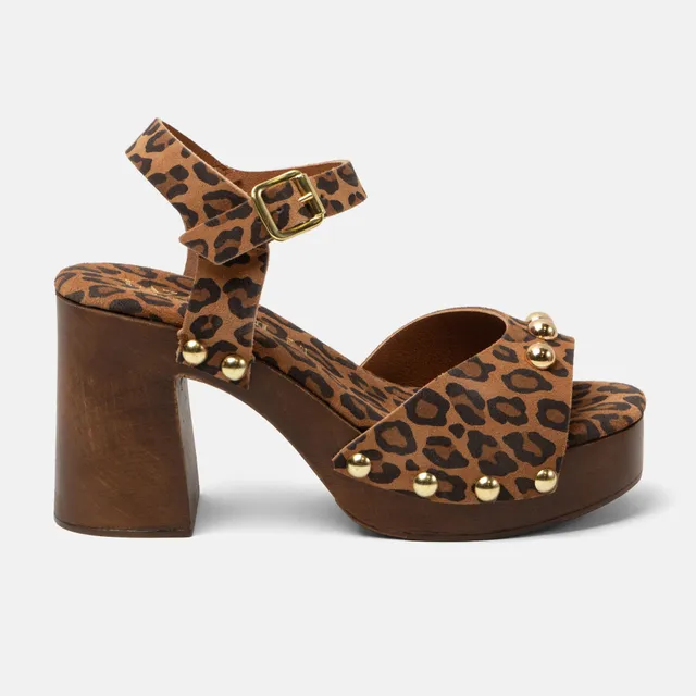 lazamani-luisa-damen-wildleder-clogs-leopard-mit-blockabsatz image 1