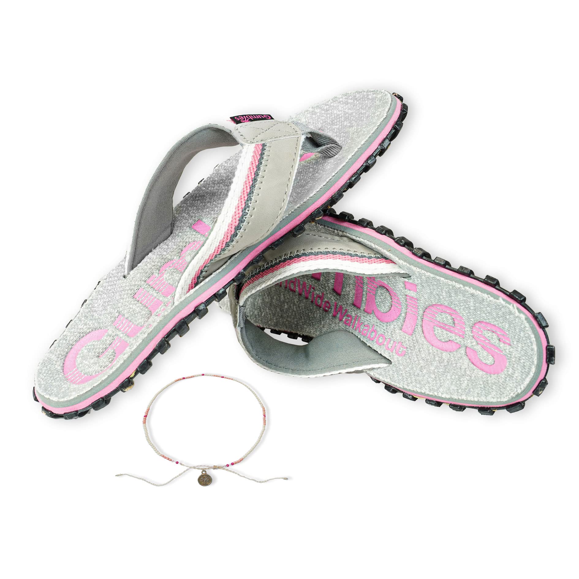 gumbies-cairns-pink-zehentrenner-damen-set-mit-fu-kettchen image 2