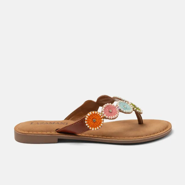 lazamani-loua-damen-leder-zehentrenner-multi image 1