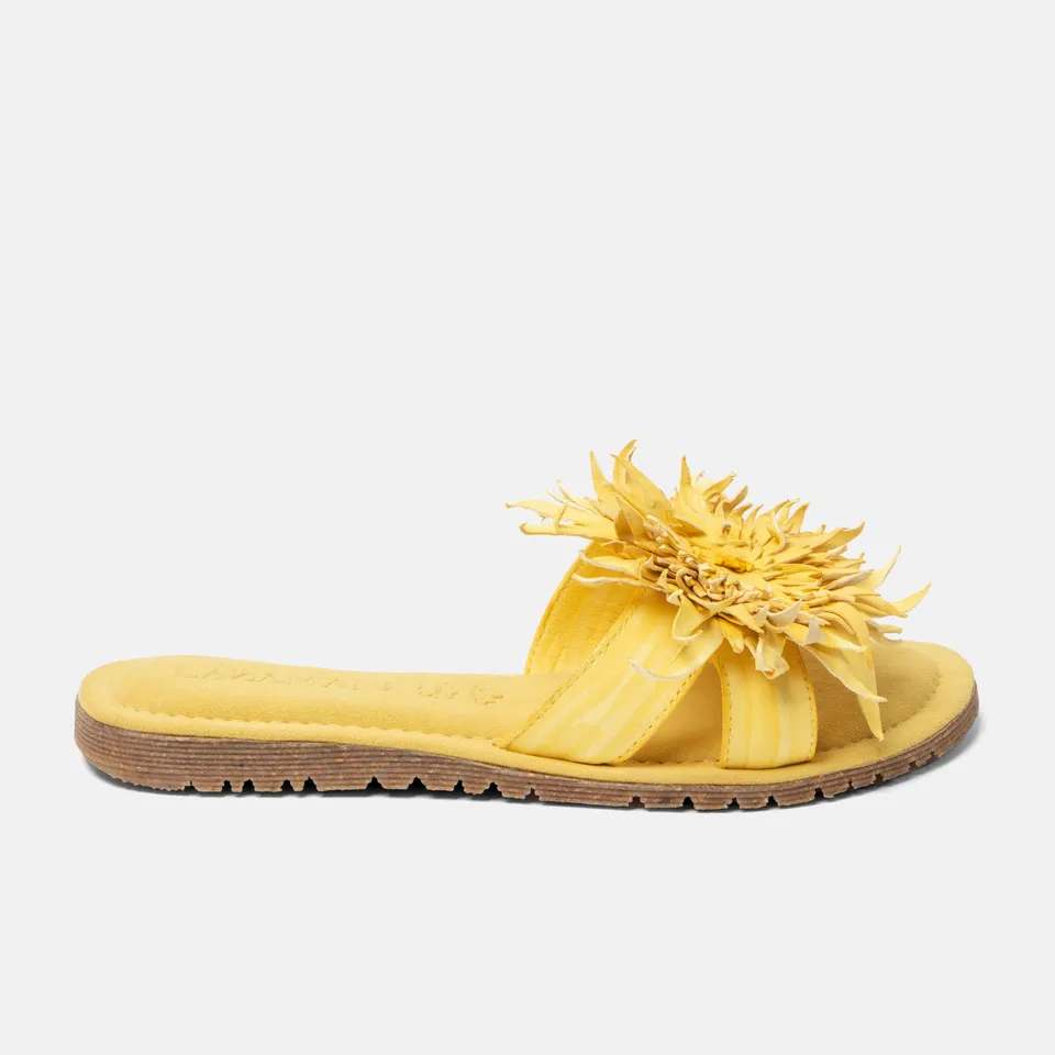 lazamani-moa-damen-leder-pantoletten-yellow image 1