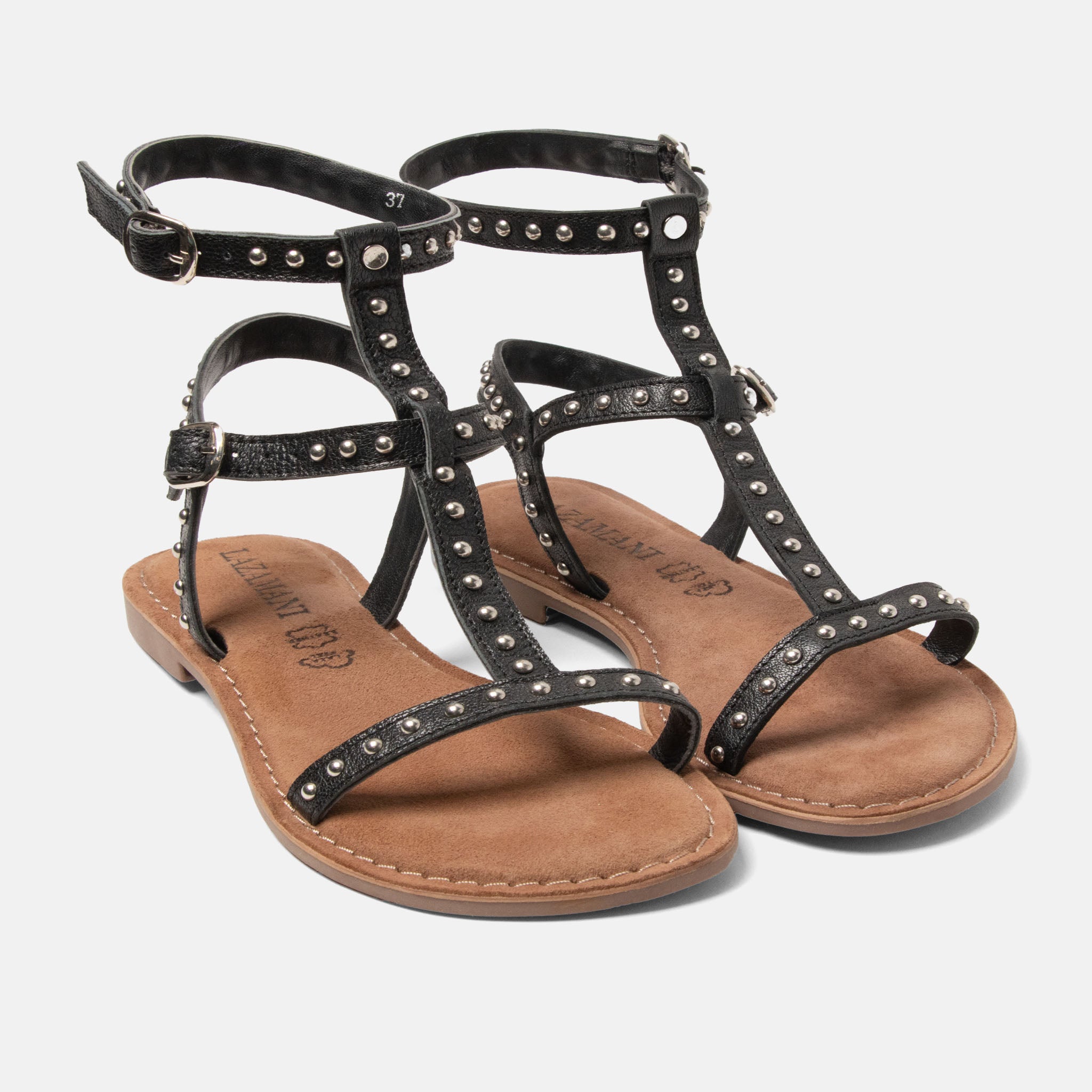 lazamani-olinda-damen-leder-sandalen-black image 2
