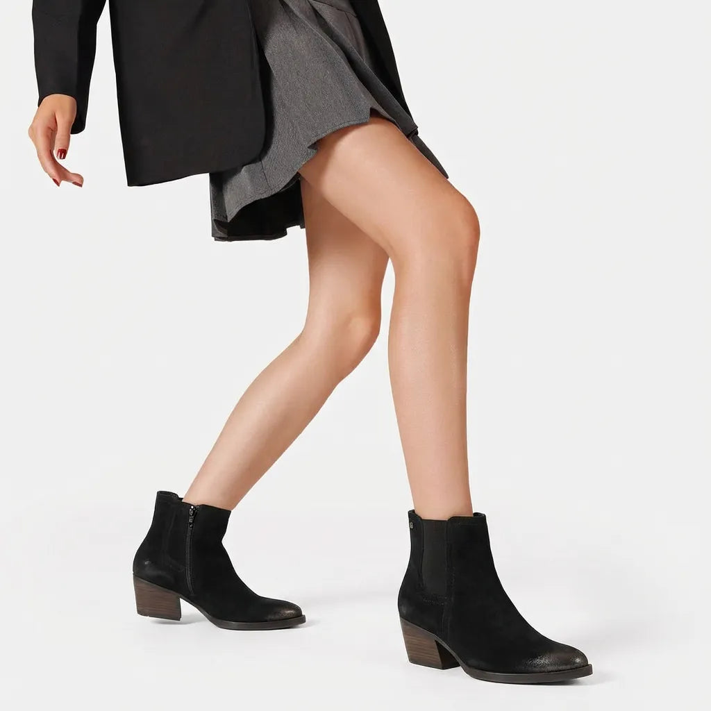 lazamani-annie-damen-wildleder-stiefeletten-black image 2