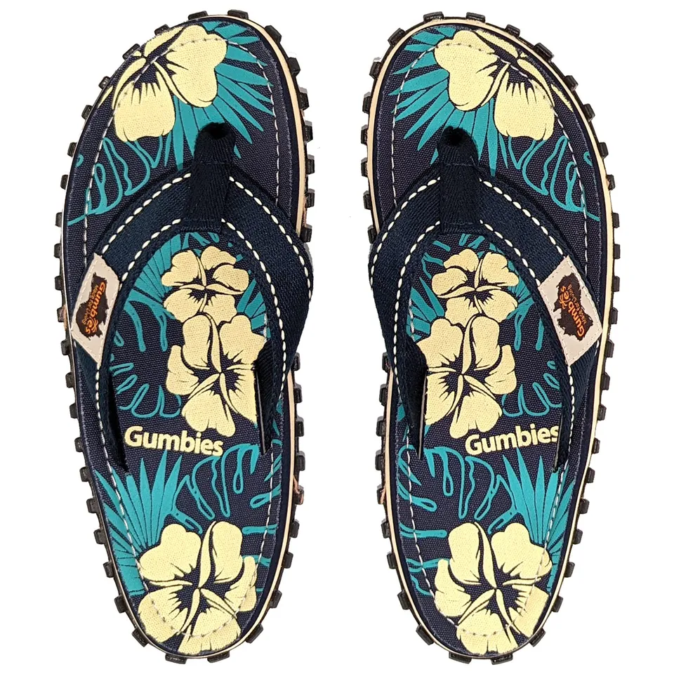 gumbies-originals-flip-flops-blue-hibiscus-gr-40-recycelte-zehensteg-sandalen image 1