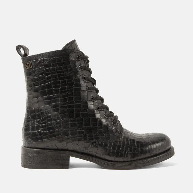 lazamani-nella-damen-leder-schn-rboots-black image 1